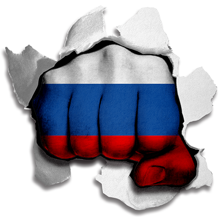 Fist Russia Flag Logo vinyl decal